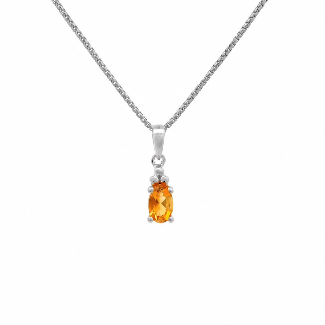 Halskette Birthstone November – Citrin