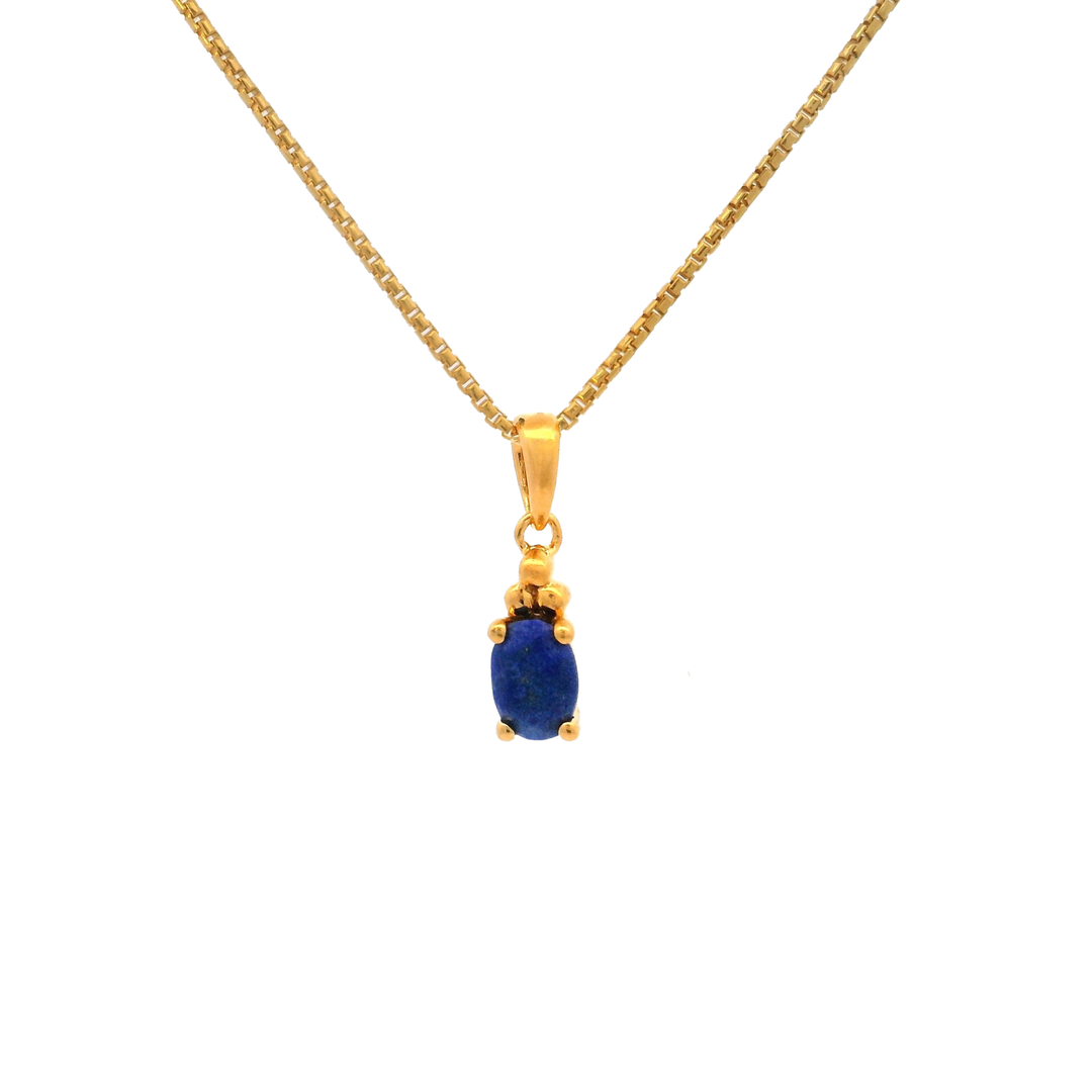 Halskette Birthstone September – Lapislazuli