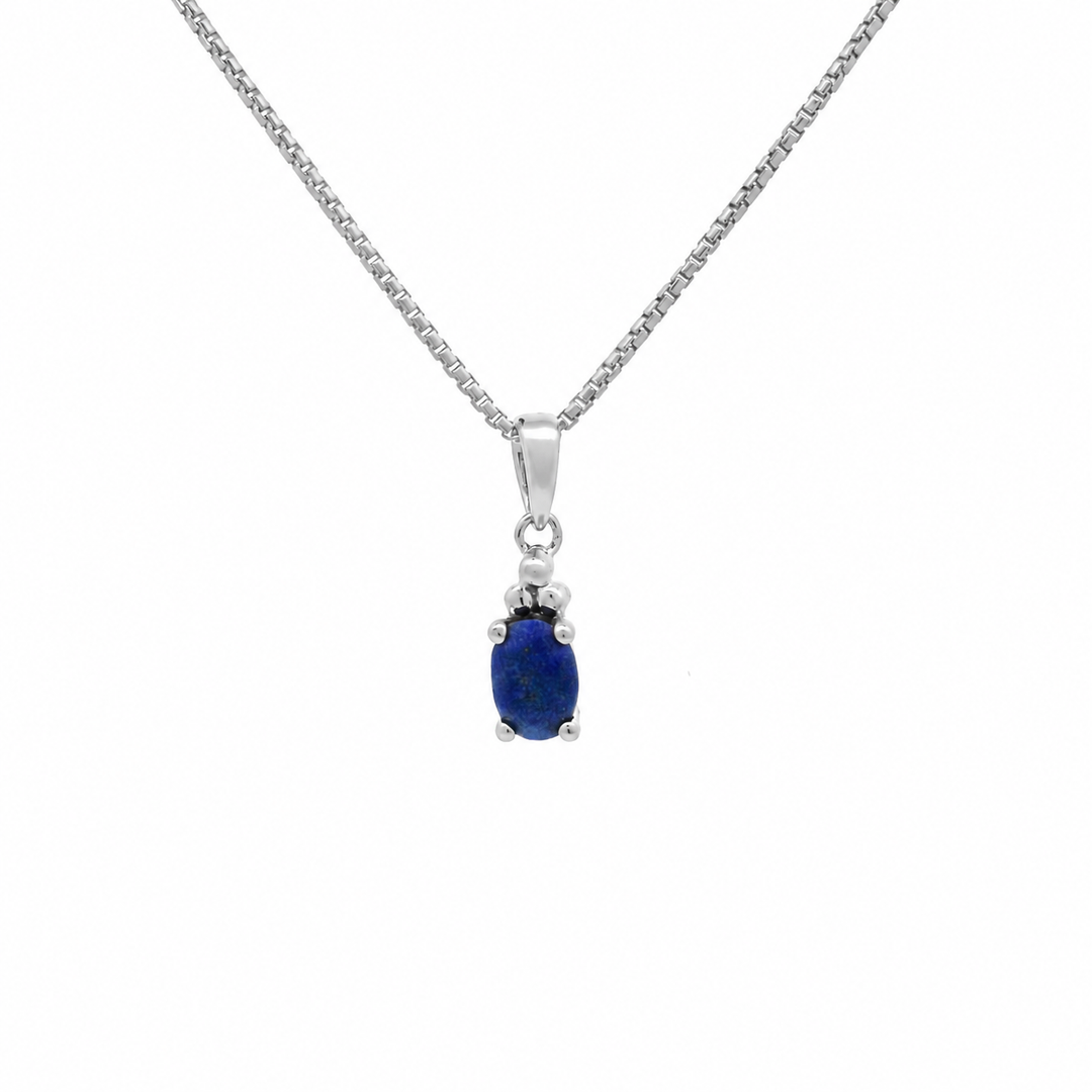 Halskette Birthstone September – Lapislazuli