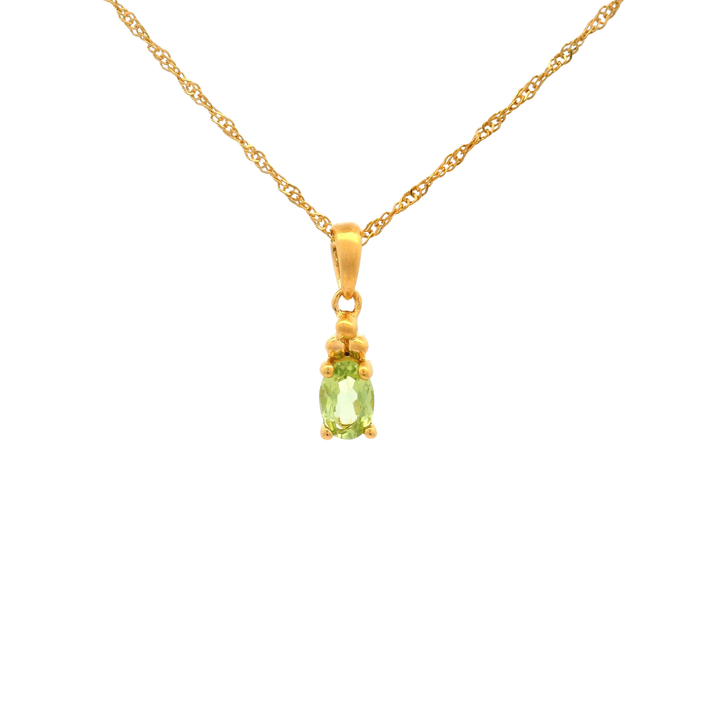 Halskette Birthstone August – Peridot · Singapur · Gold
