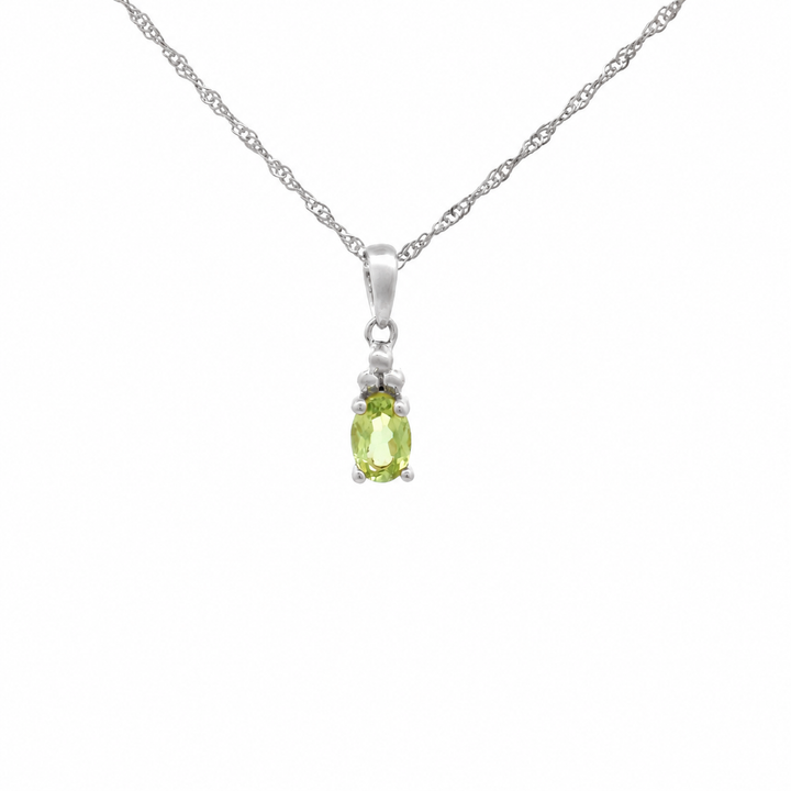 Halskette Birthstone August – Peridot · Singapur · Silber
