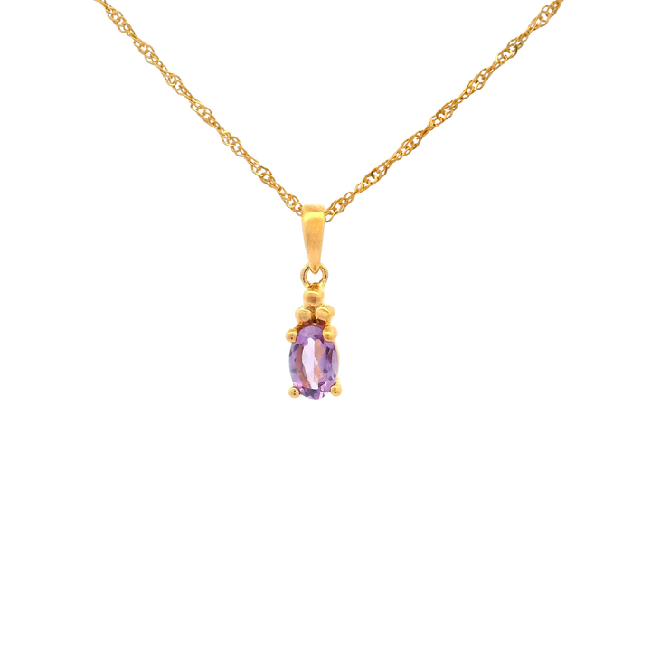 Halskette Birthstone Februar – Amethyst · Singapur · Gold