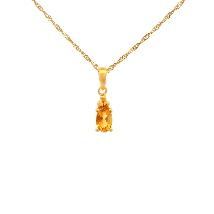 Halskette Birthstone November – Citrin · Singapur · Gold
