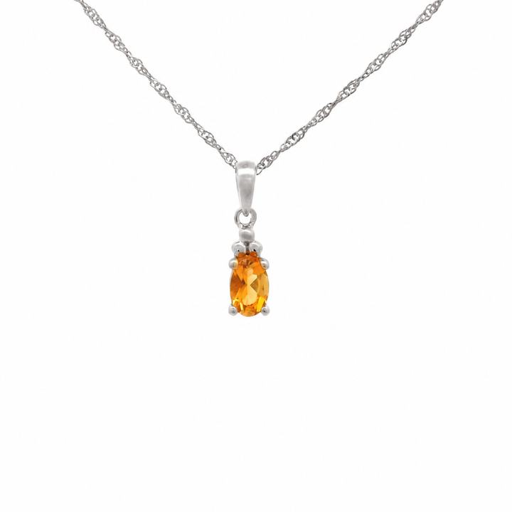Halskette Birthstone November – Citrin · Singapur · Silber