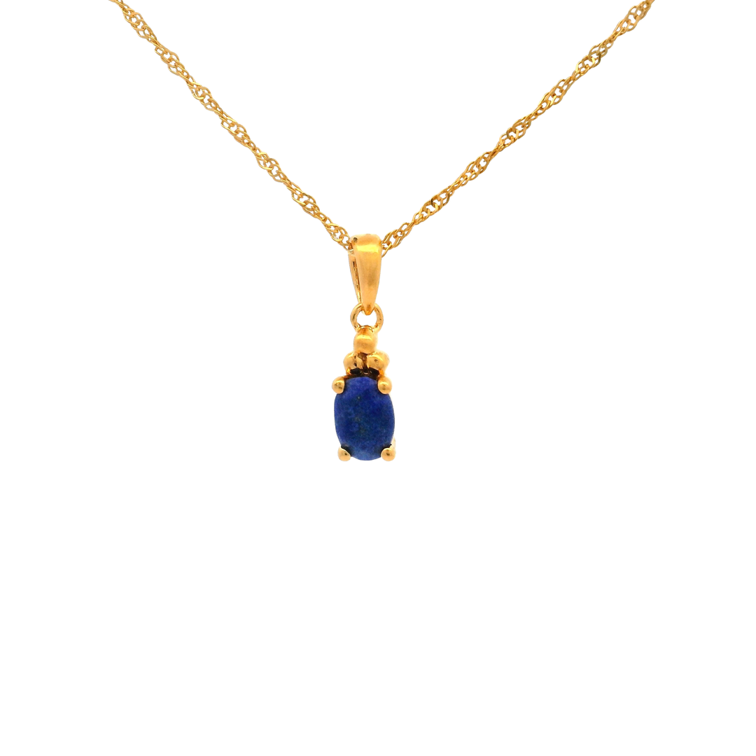 Halskette Birthstone September – Lapislazuli · Singapur · Gold