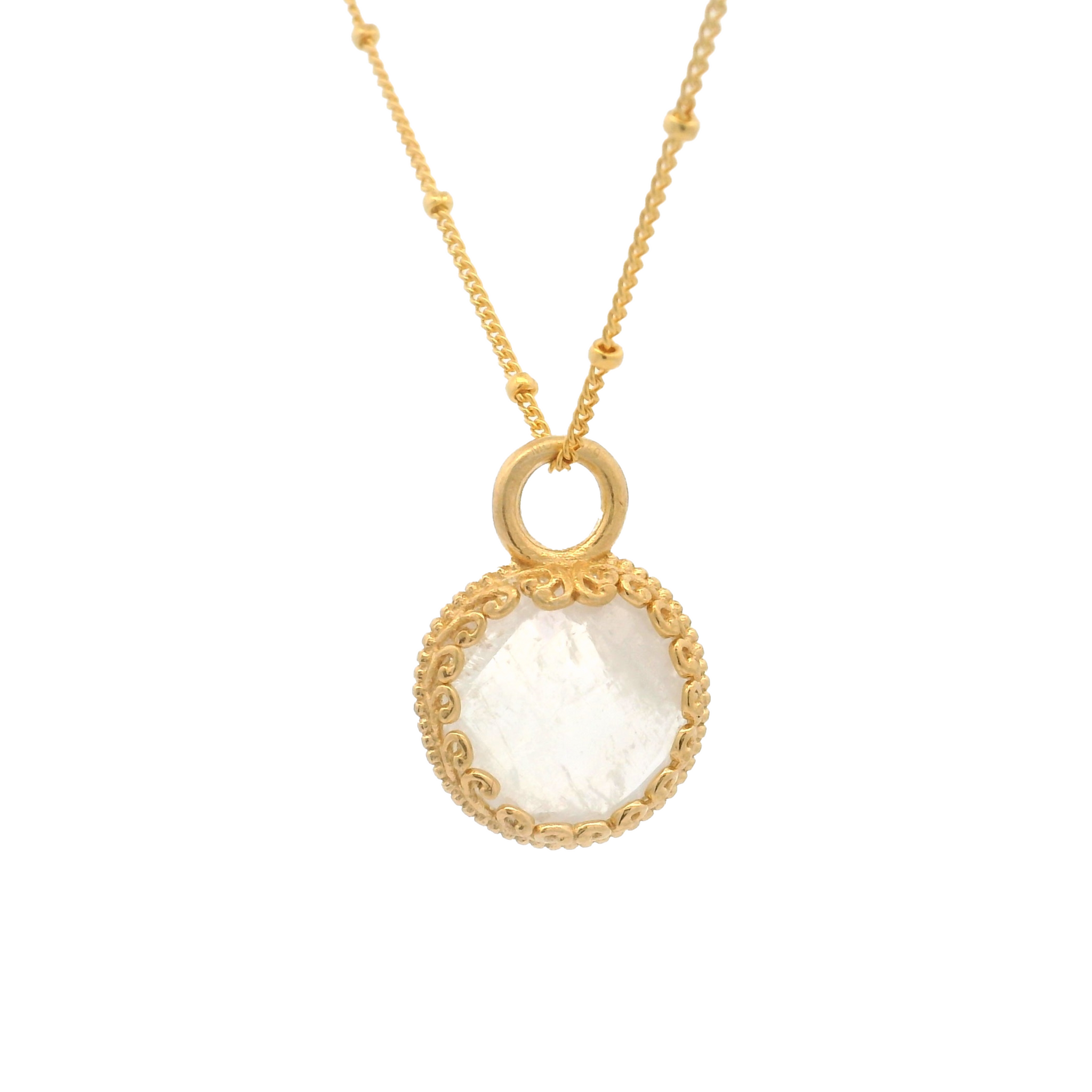 Halskette Rea Mondstein – Rund