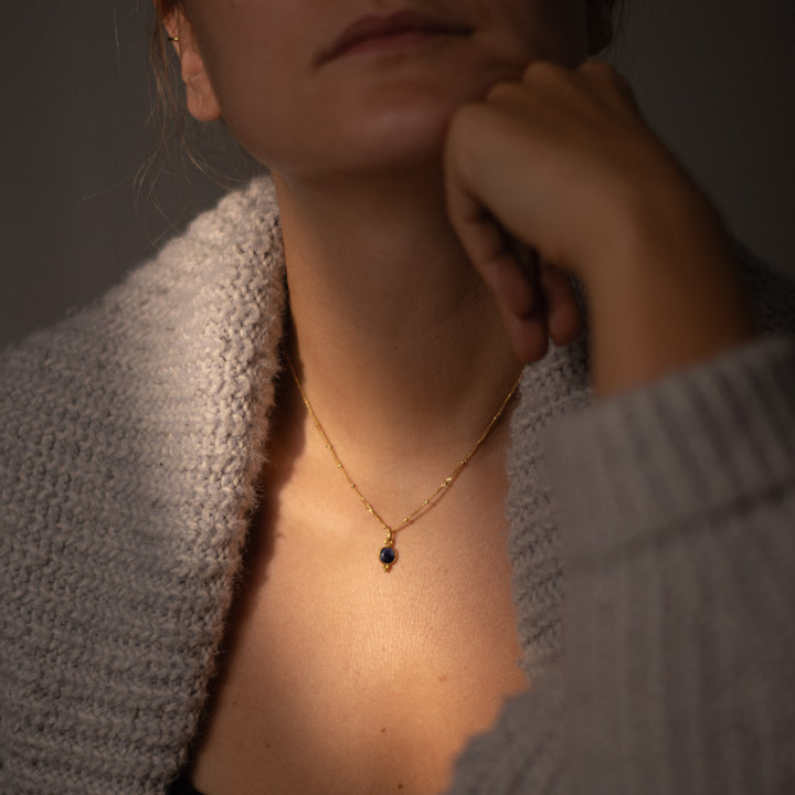 Anhänger Zoey Lapislazuli Rund