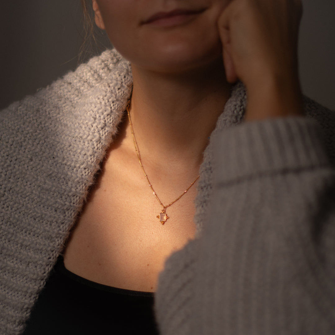 Anhänger Zoey Rosenquarz