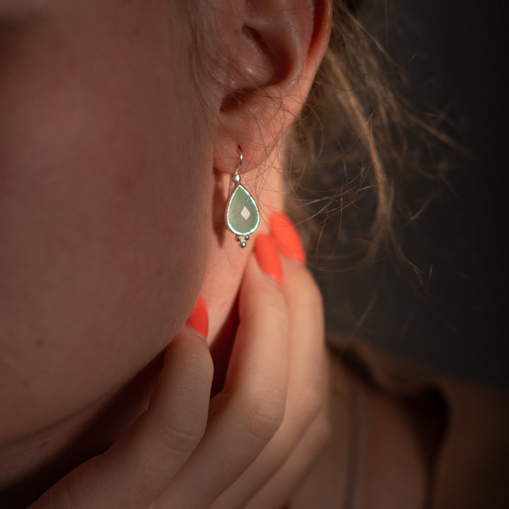 Ohrringe Rosa Chalcedon