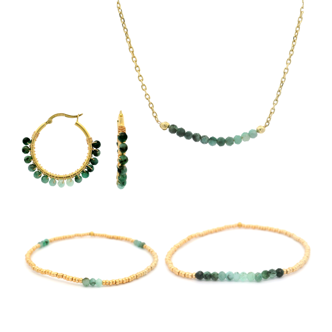 Schmuckset Smaragd