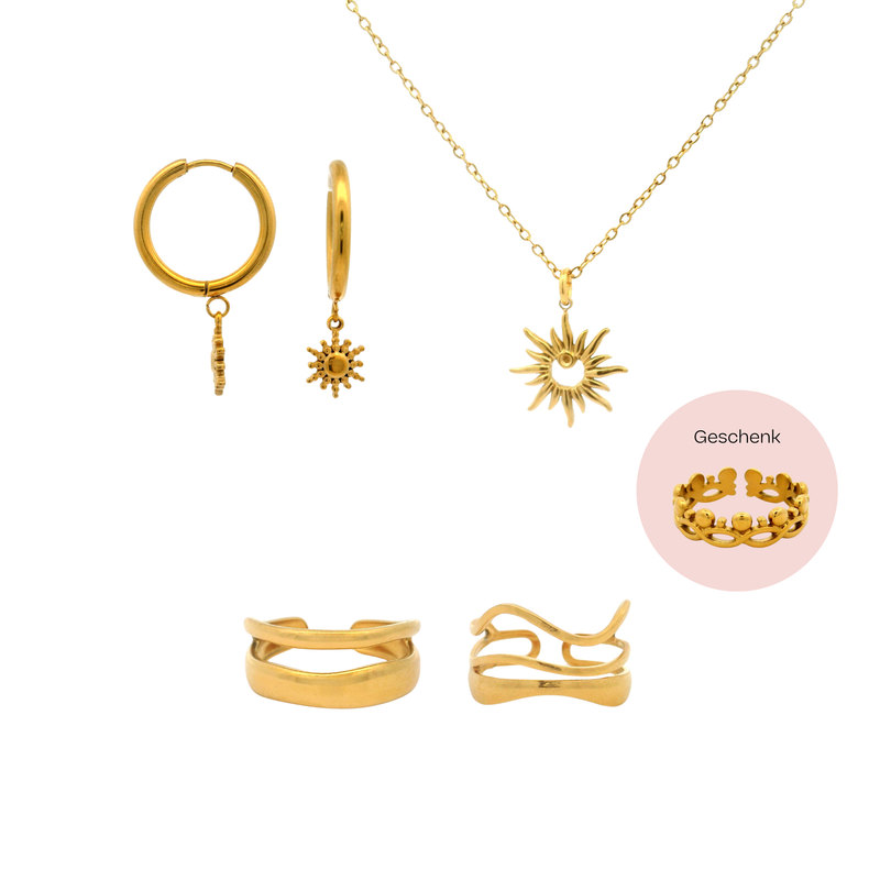 Schmuckset Winter Sun – Premium / Gold