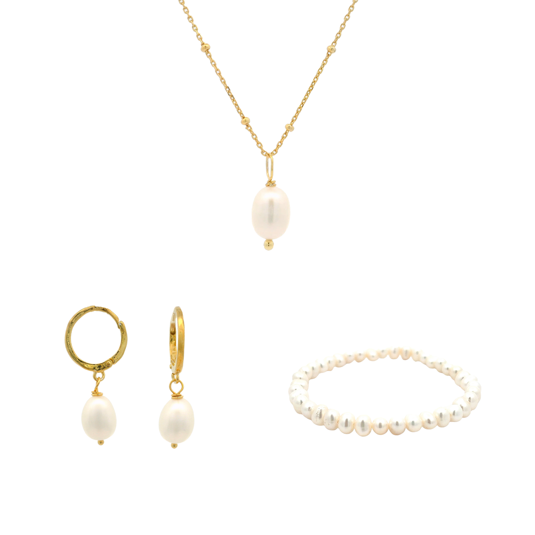 Schmuckset Amore Süsswasserperle