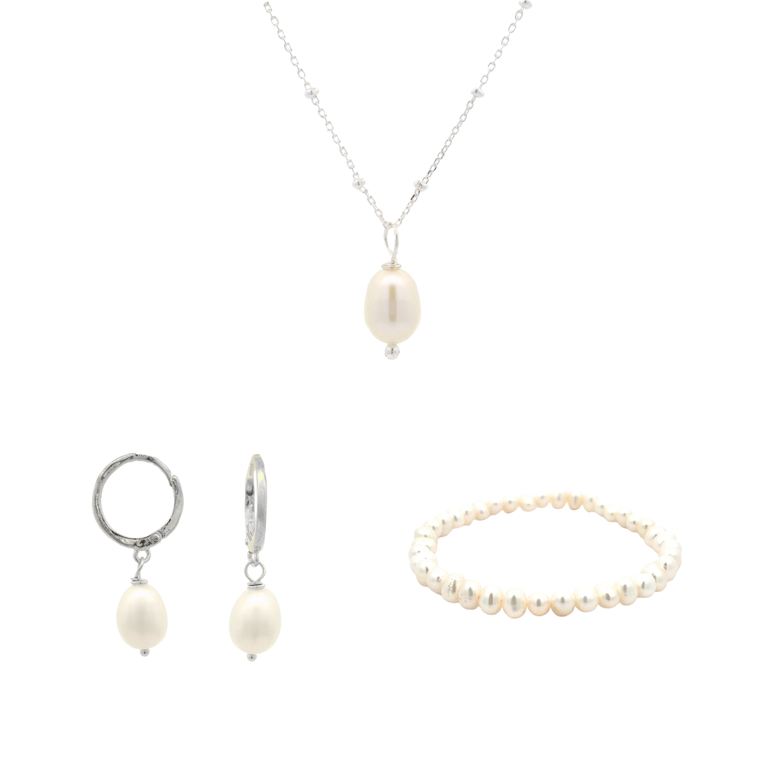 Schmuckset Amore Süsswasserperle