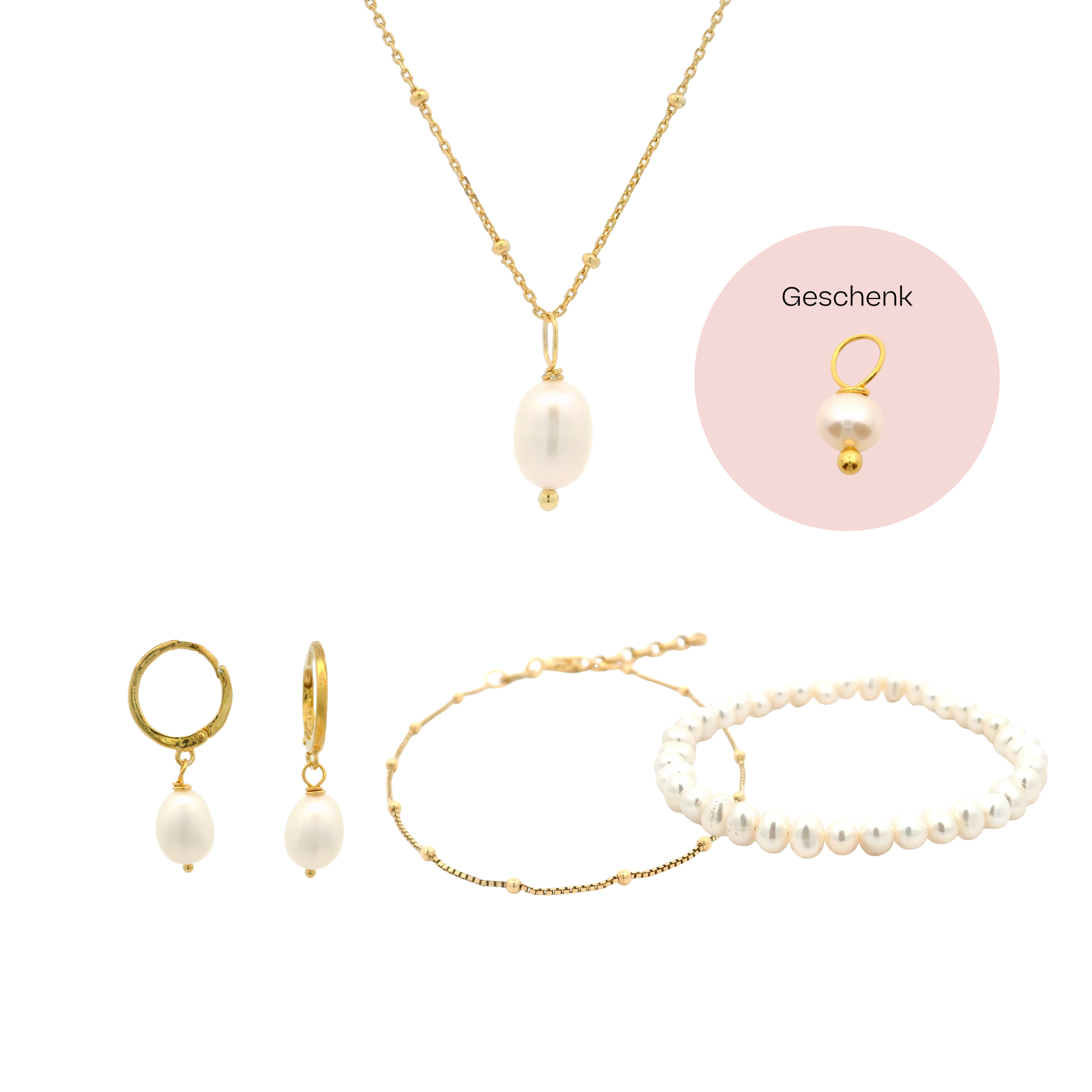 Schmuckset Amore Süsswasserperle