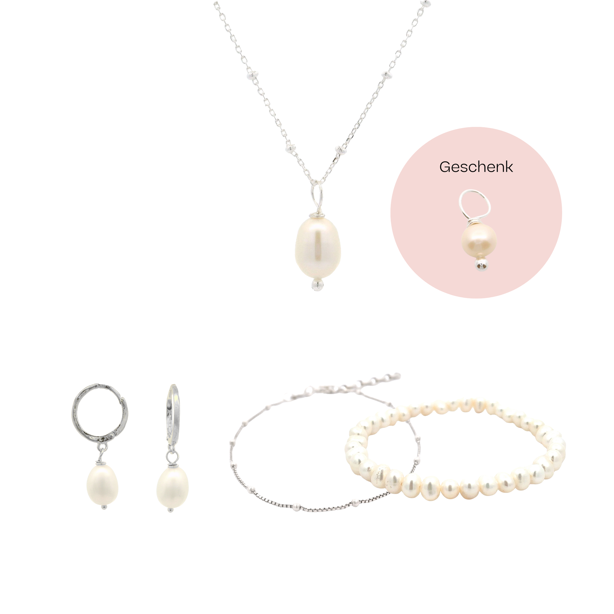 Schmuckset Amore Süsswasserperle