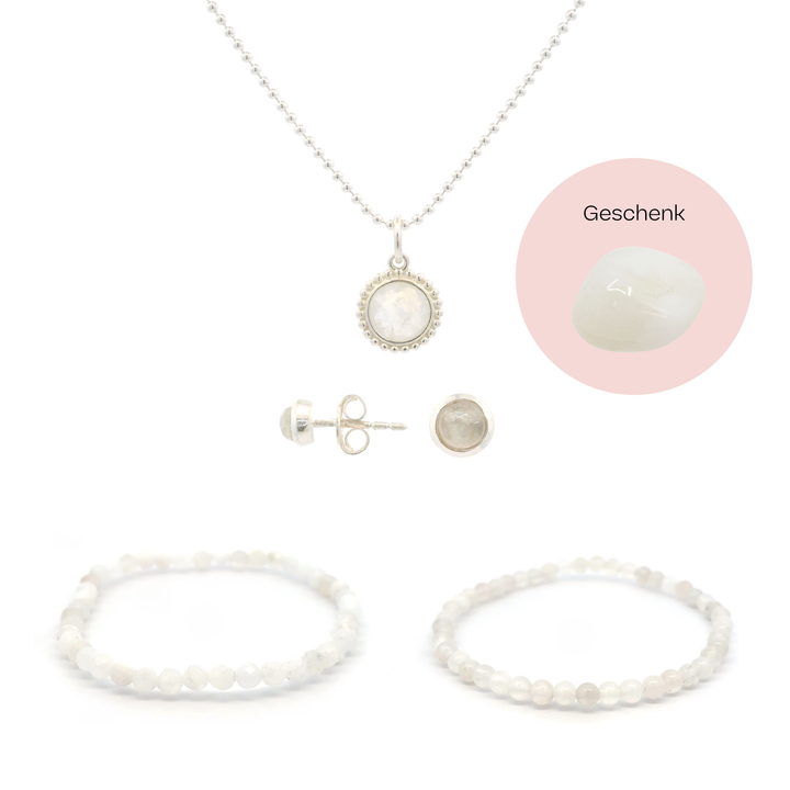 Schmuckset Mondstein