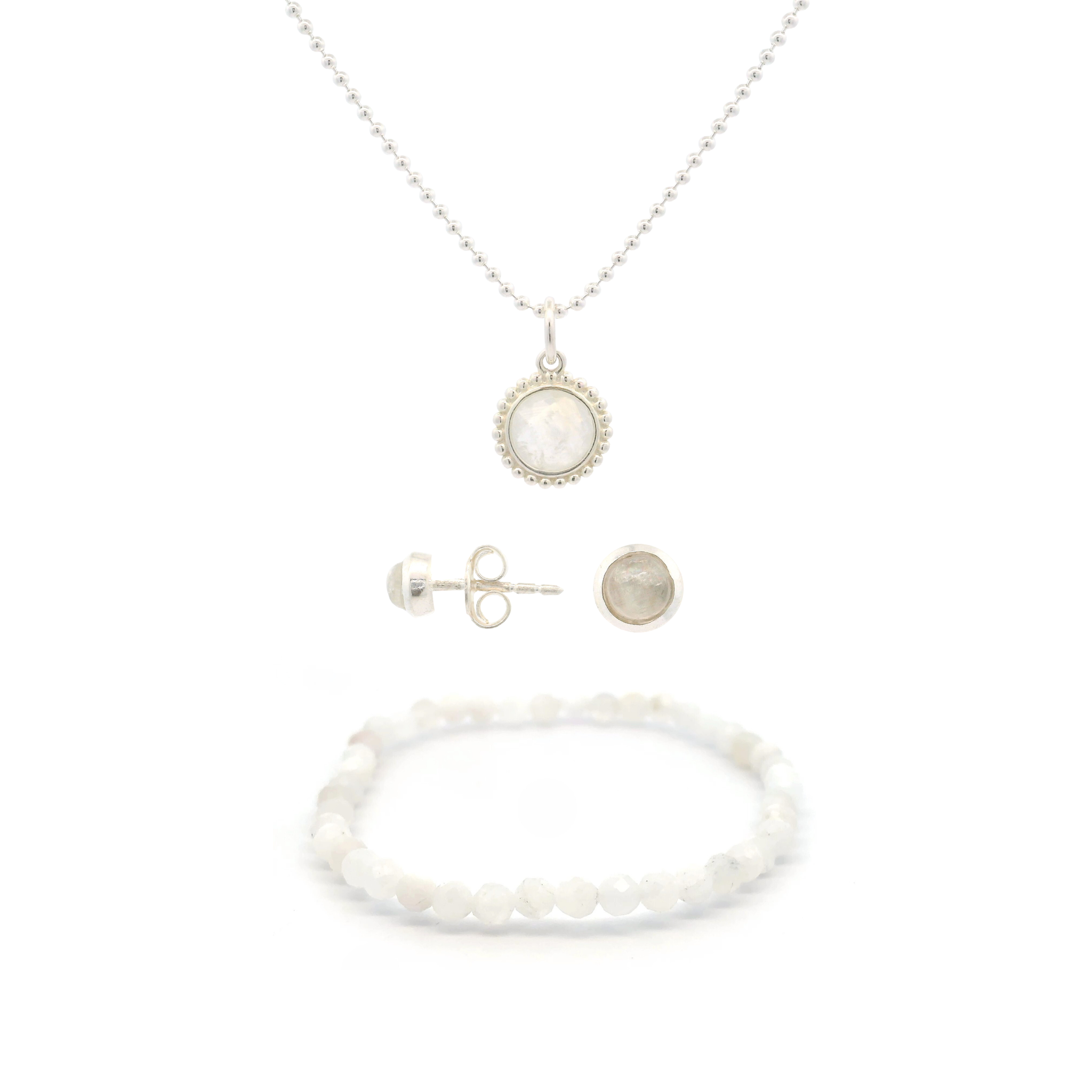 Schmuckset Mondstein