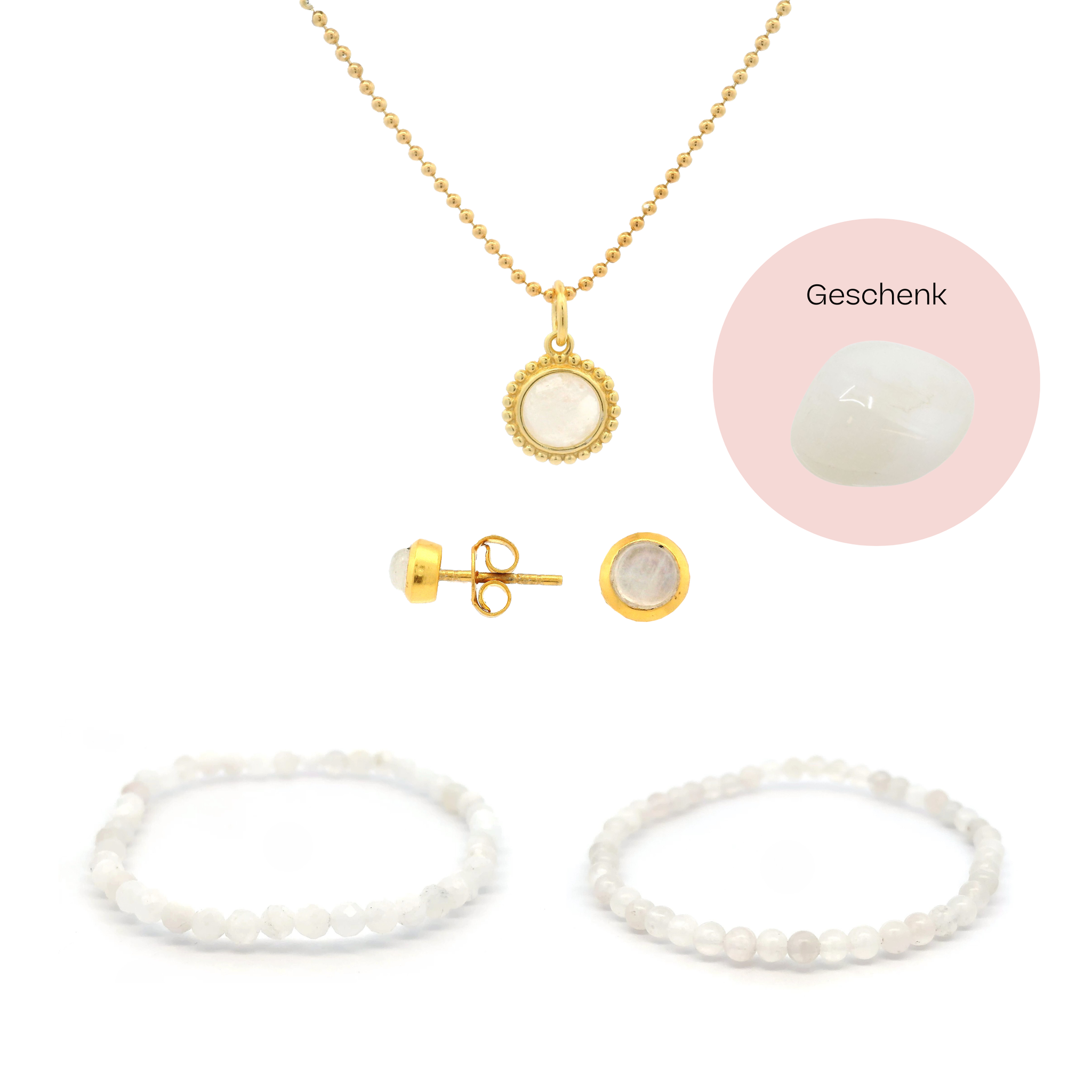 Schmuckset Mondstein