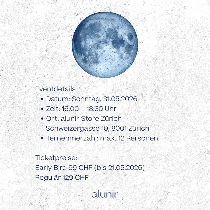Community Event alunir Store Zürich - Your Moon x Your Magic 🌕