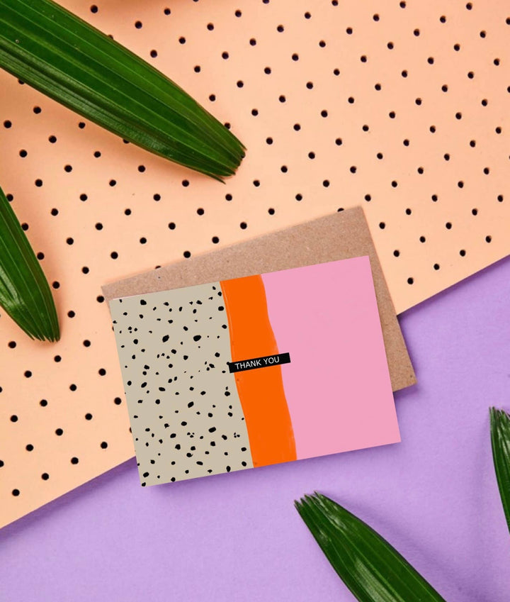 Postkarte Thank you dots