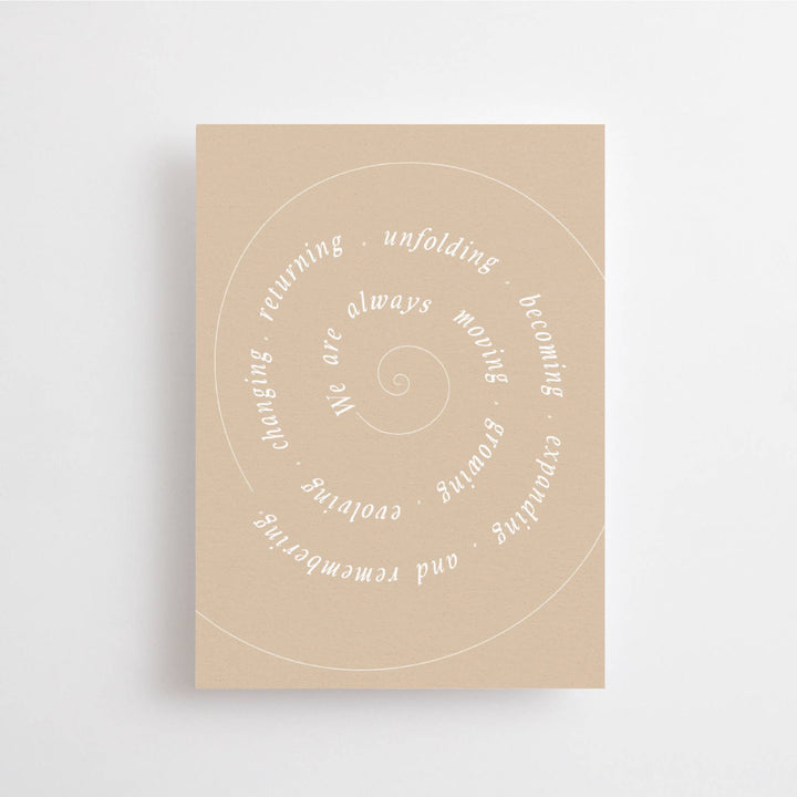 WE ARE ALWAYS MOVING, GROWING, EVOLVING,CHANGING.. - SPIRAL