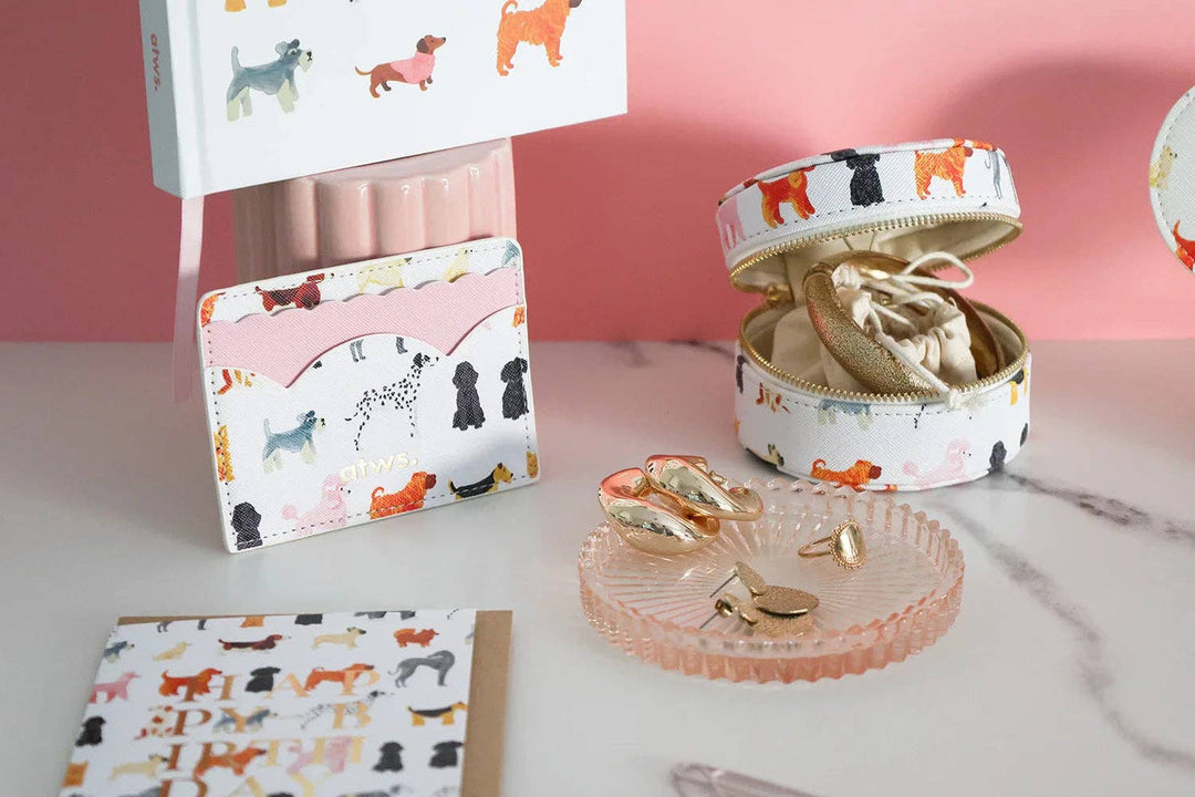 Birthday dogs pattern - Greeting card - Gold Foil