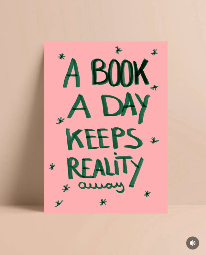 *A Book a day * Postkarte