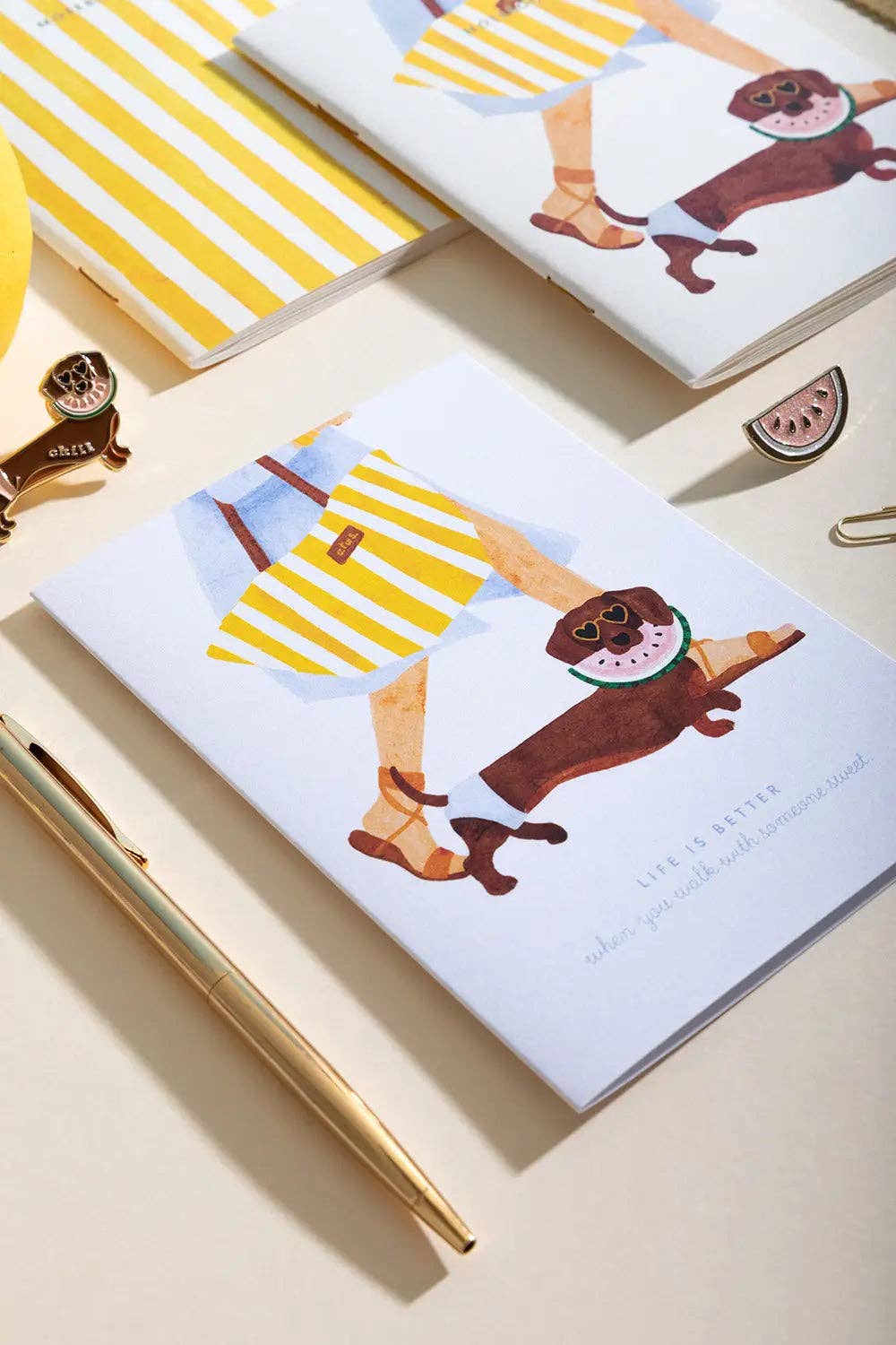 Summer dachshund - Greeting card