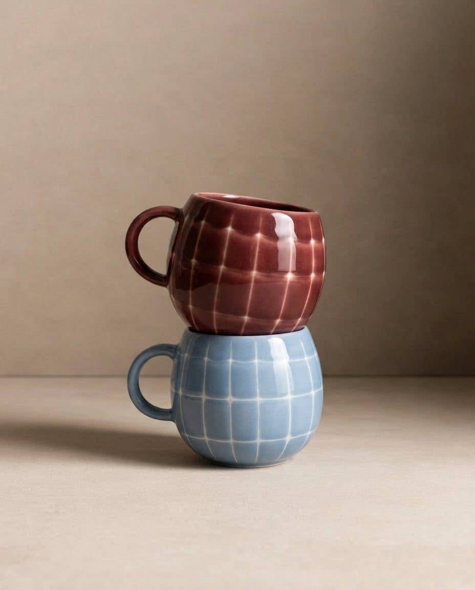 Pool Stoneware Mug 250ml Burgundy
