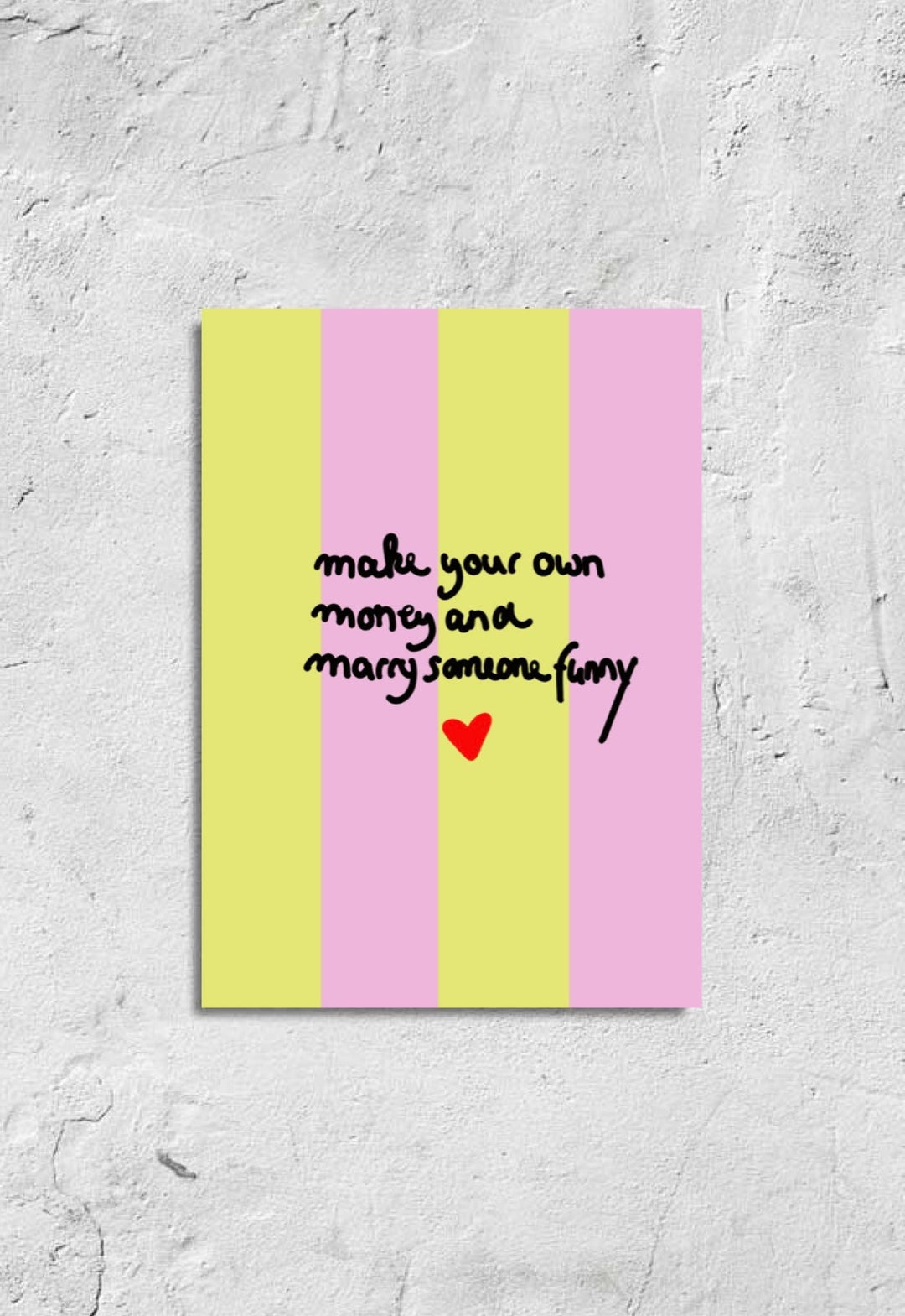 Postkarte • Marry someone funny •