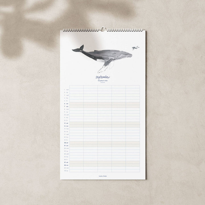 2027 Familienkalender Wale und Delfine