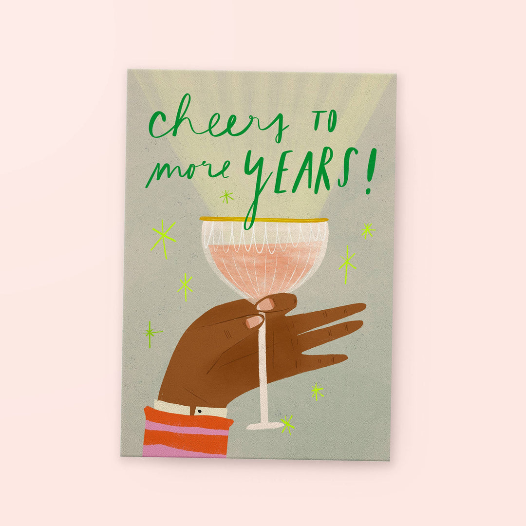 Postkarte »Cheers to more years«