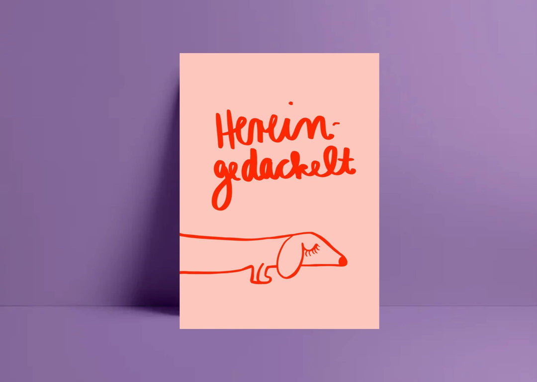 * Hereingedackelt * Postkarte  