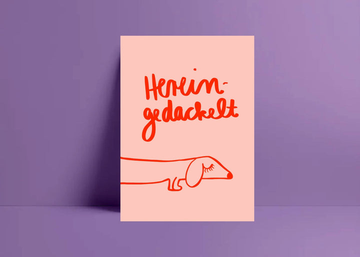 * Hereingedackelt * Postkarte  