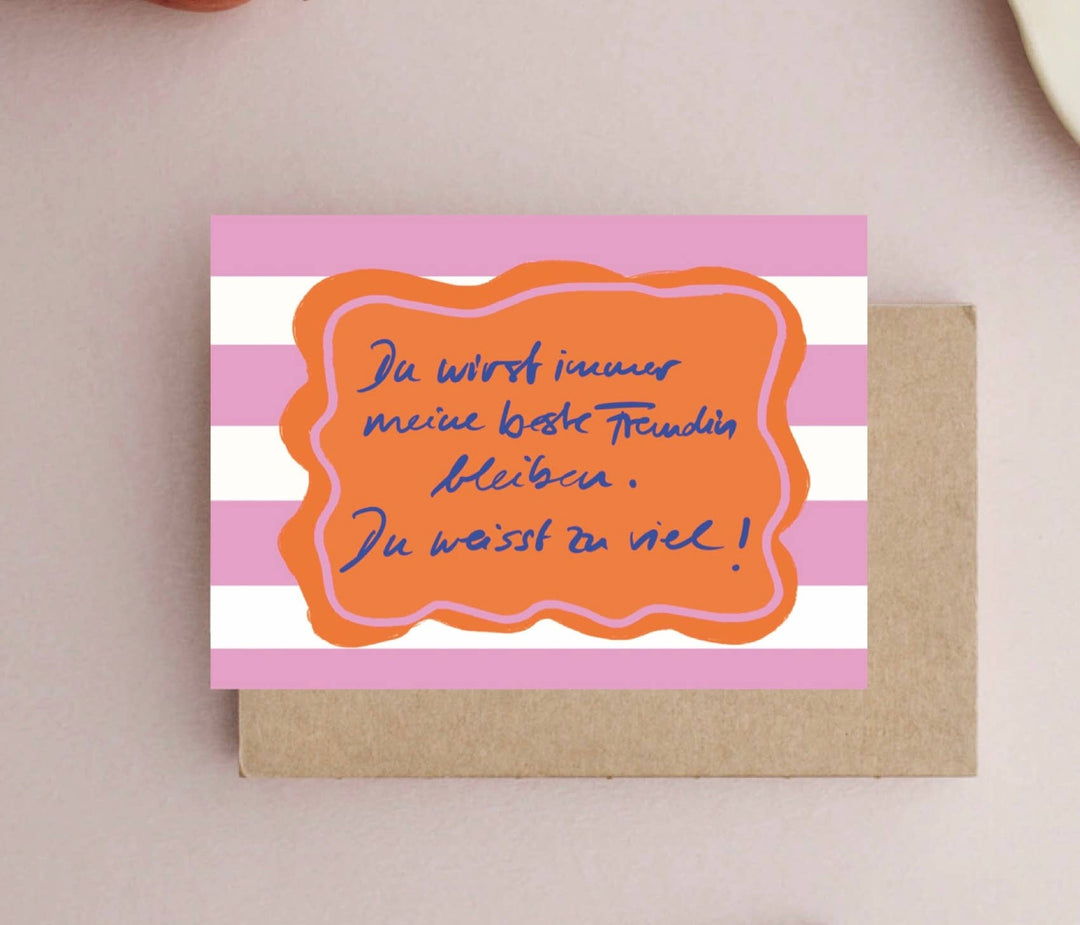 Beste Freundin Postkarte