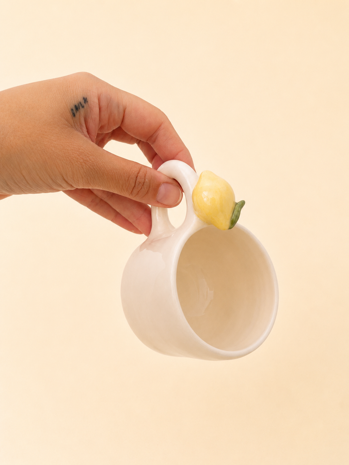 Limone Espresso mug lemon handle – Handmade in Spain 120ml