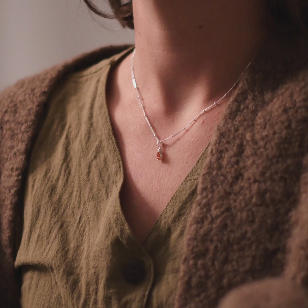 Halskette Birthstone Juli – Karneol
