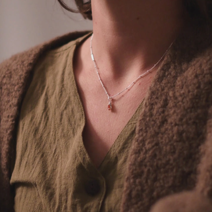 Halskette Birthstone Juli – Karneol