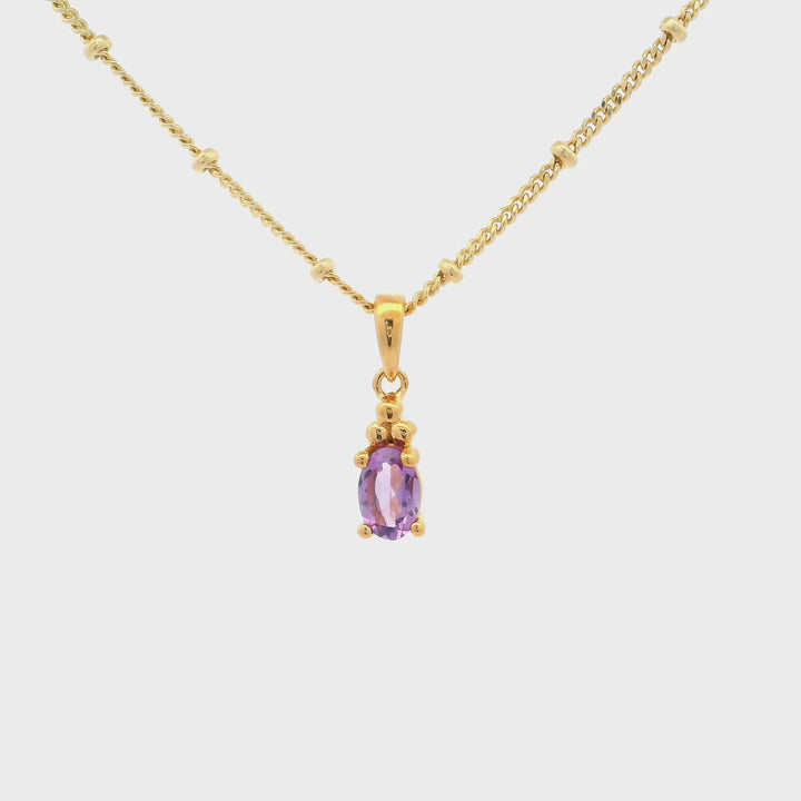 Halskette Birthstone Februar – Amethyst