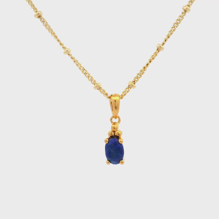 Halskette Birthstone September – Lapislazuli