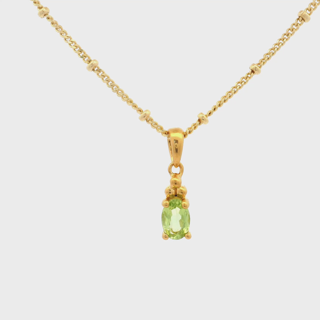 Collier Birthstone août – Péridot