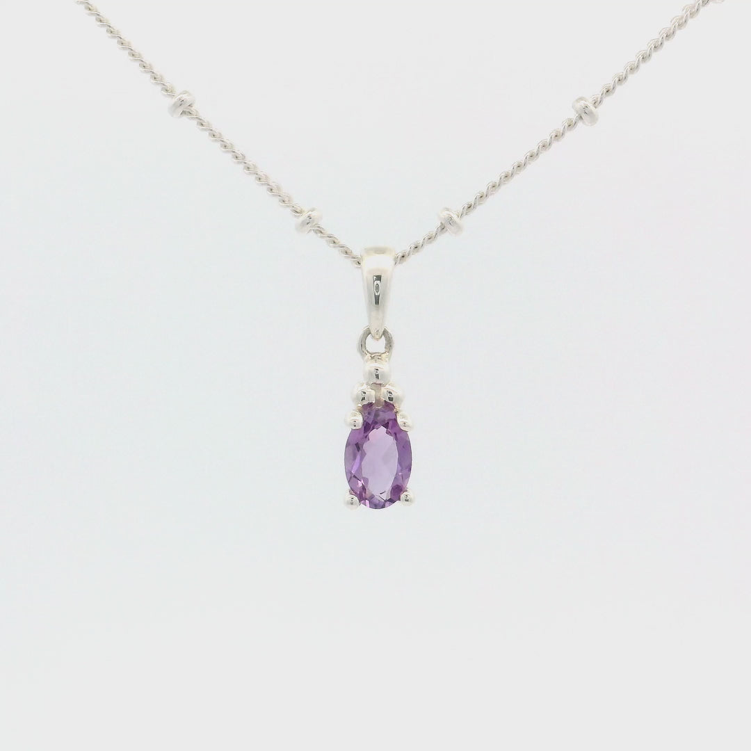 Halskette Birthstone Februar – Amethyst