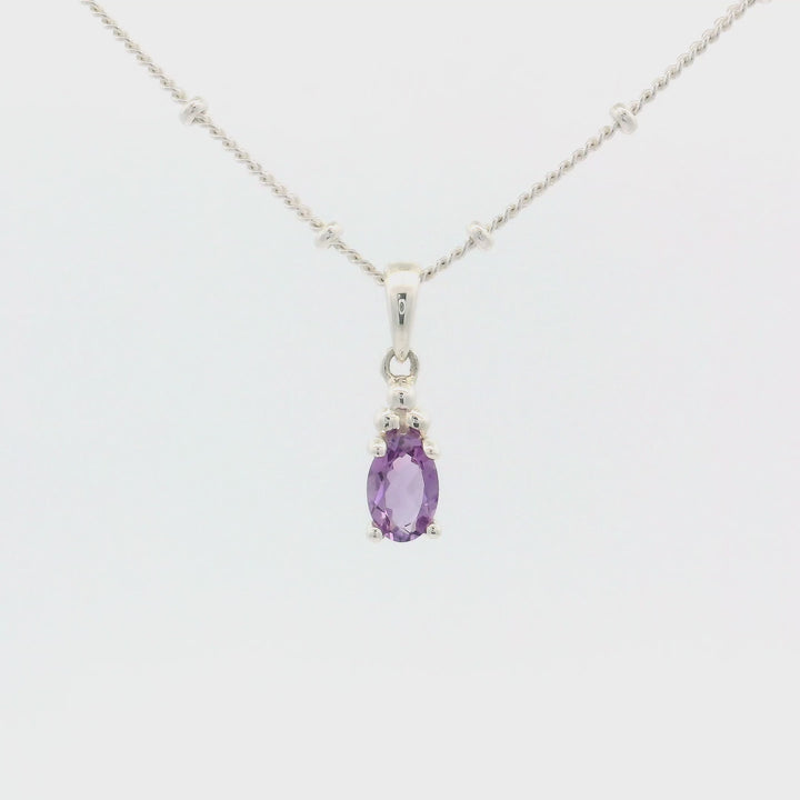 Halskette Birthstone Februar – Amethyst