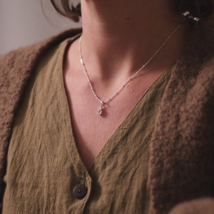 Halskette Birthstone März – Aquamarin