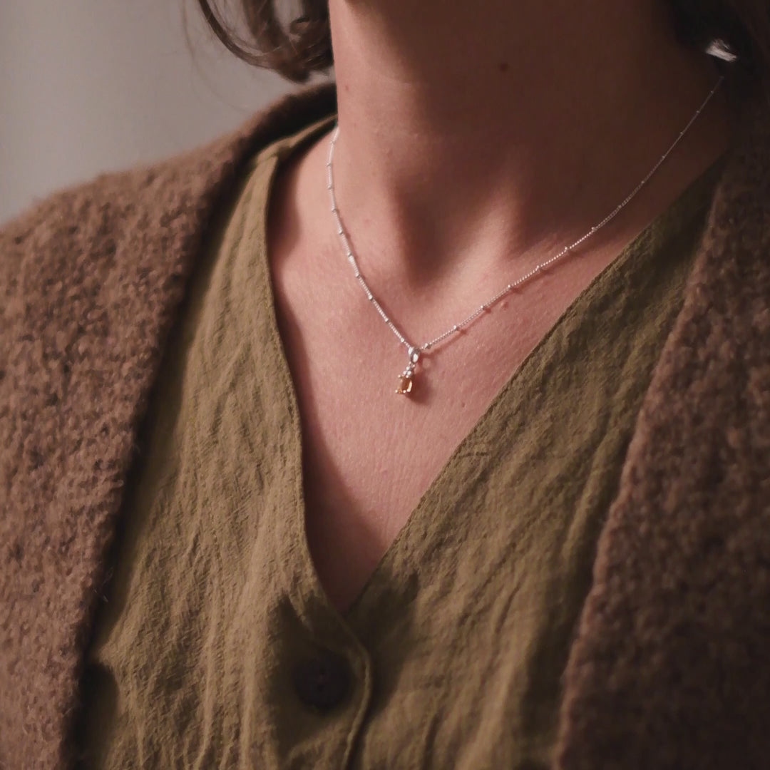 Halskette Birthstone November – Citrin