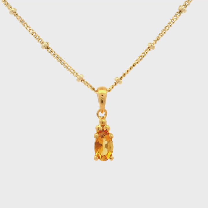 Halskette Birthstone November – Citrin