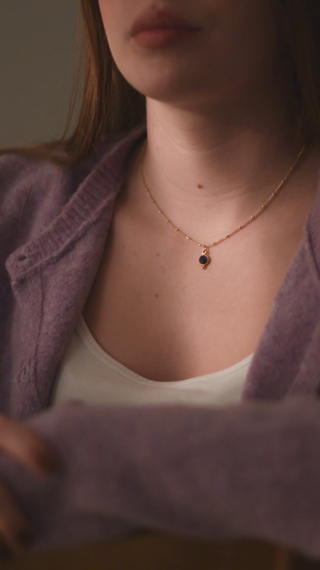 Anhänger Zoey Lapislazuli Rund