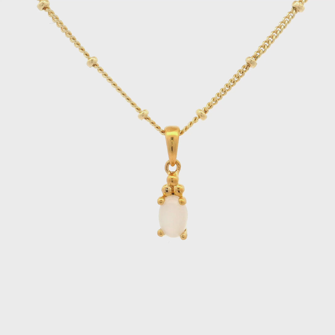 Halskette Birthstone Juni – Mondstein