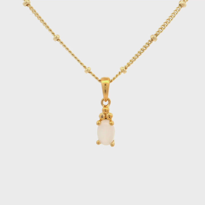 Halskette Birthstone Juni – Mondstein