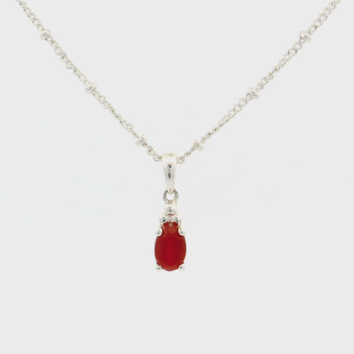 Halskette Birthstone Juli – Karneol